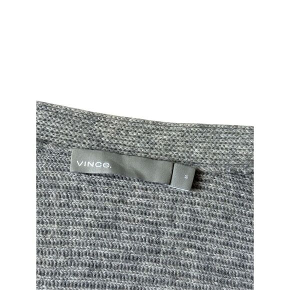 Vince Drape Wool Cashmere Open Front Gray Cardigan sz M retail $395 - Picture 6 of 12